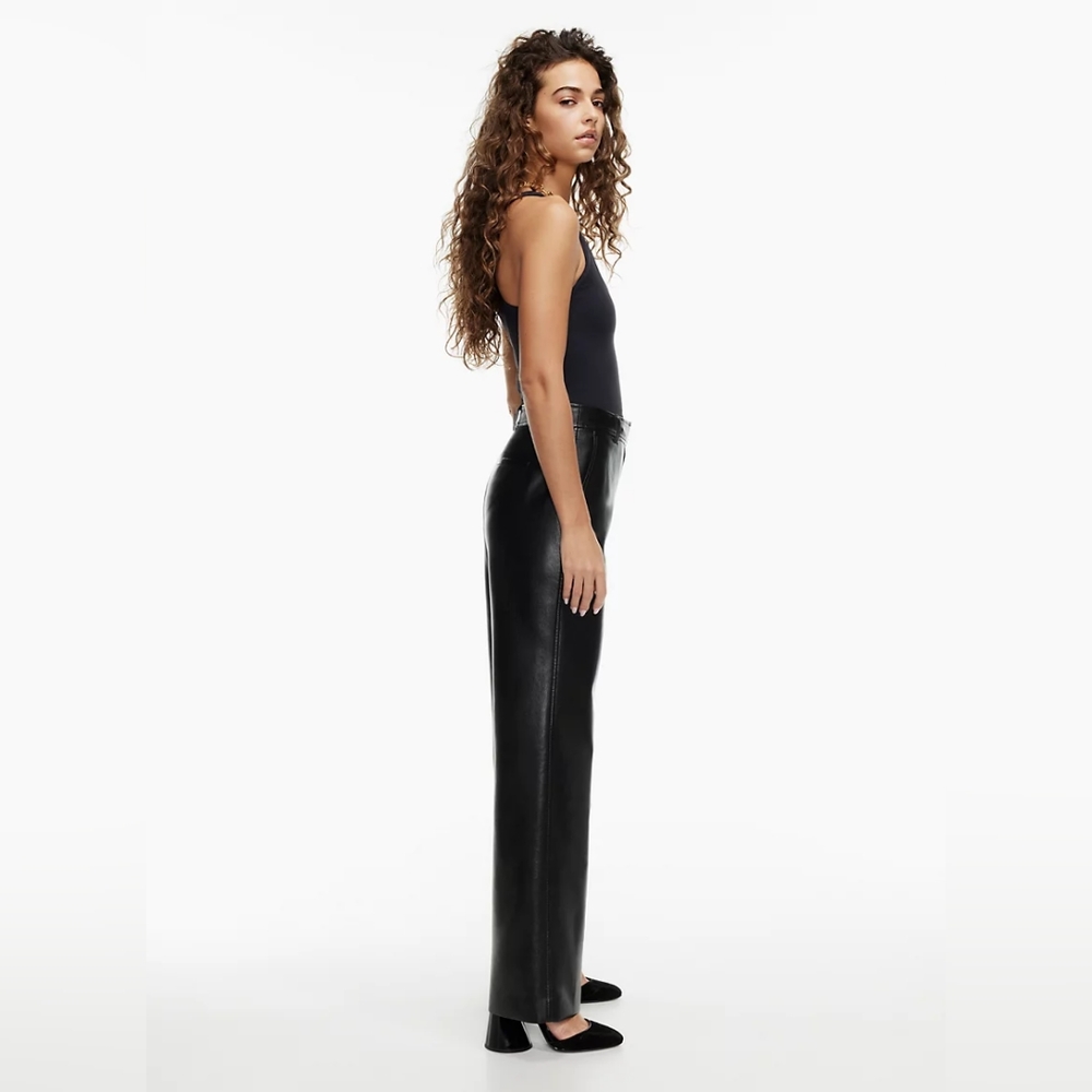 aritzia attitude pant flared Babaton vegan leather